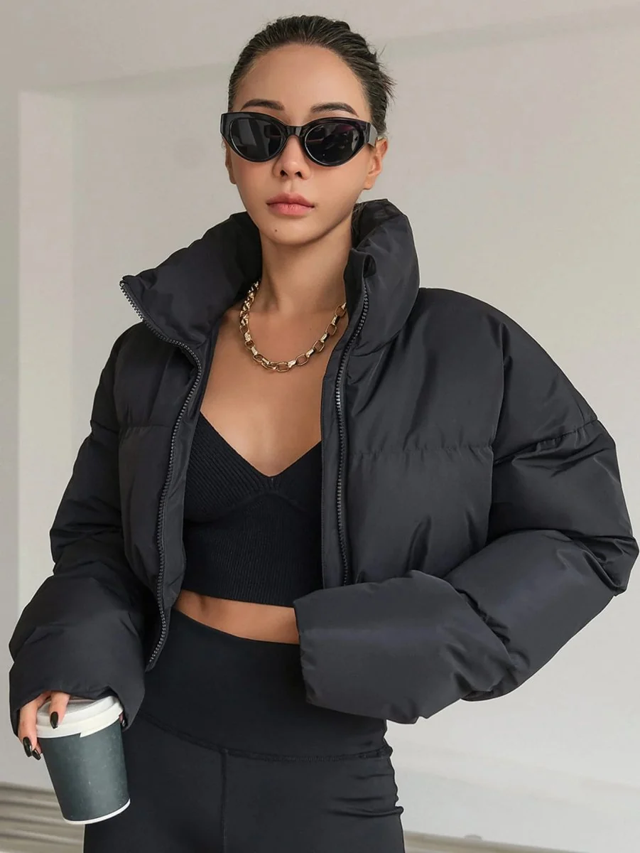 CROPPED MATTE PUFFER JACKET - Image 5